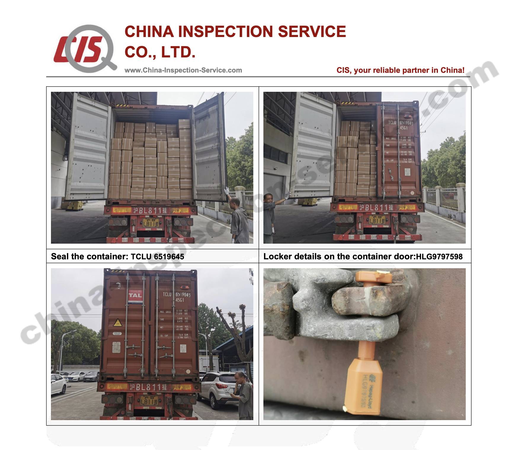 china container loading supervision